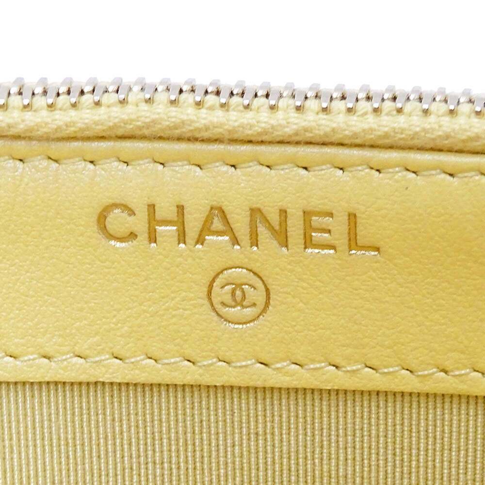 CHANEL Yellow Caviar Leather Wallet - Picture 9 of 12